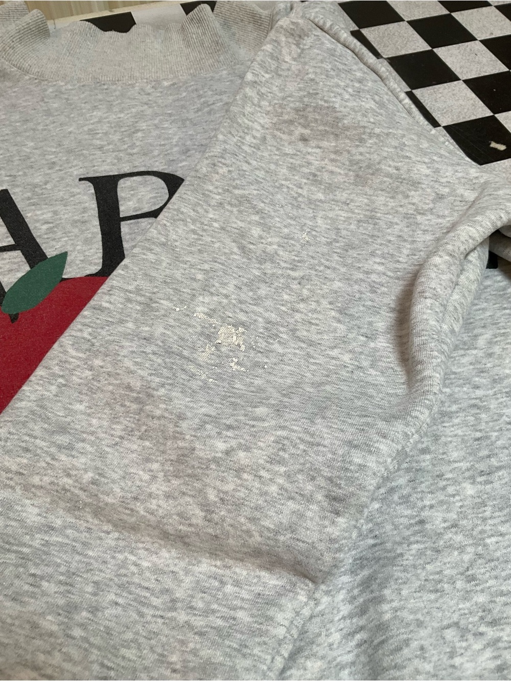 Parker Light Gray Crewneck Sweatshirt with Teal Logo - Picture 5 of 9